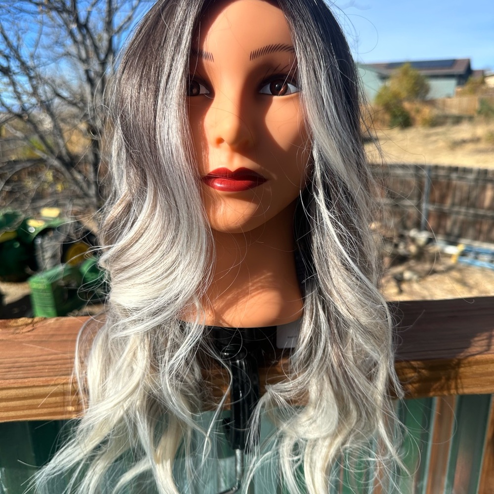 Stylish Black and blonde Ombre Wig